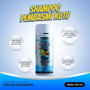 Shampo Pembasmi Kutu Anak Kemasan 60ml Praktis Shampo Anti Kutu 60ml Cocok Untuk Anak dan Dewasa