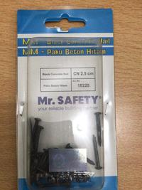 Gambar MR SAFETY PAKU BETON HITAM 15225 2,5CM dari Tirta Bangunan Kota Depok 2 Tokopedia