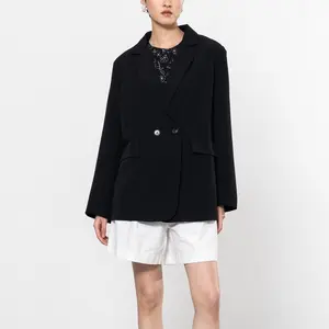 This Is April Phoebe Blazer Wanita Korean Style Lengan Panjang Formal Look Black dan Olive