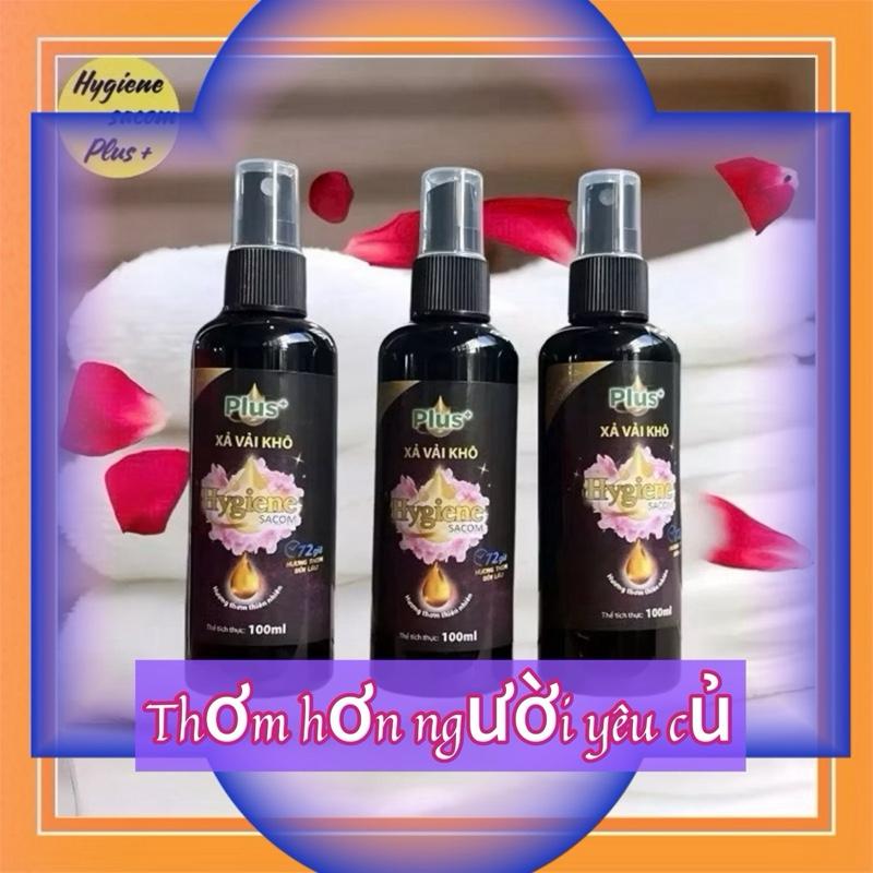  Combo 3–6 Chai —Nước Xả Vải Khô Hygiene Sacom Plus+ Giữ Hương Thơm Lâu Trên Quần Áo Vải Chai 100mL Xịt Xả Vải Khô Thơm Lâu hương thiên nhiên 