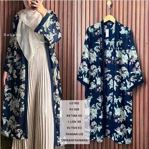 OUTER/CARDIGAN/BLAZER SABANA LONG OUTER FLORAL Muslim ini Kardigan Panjang
