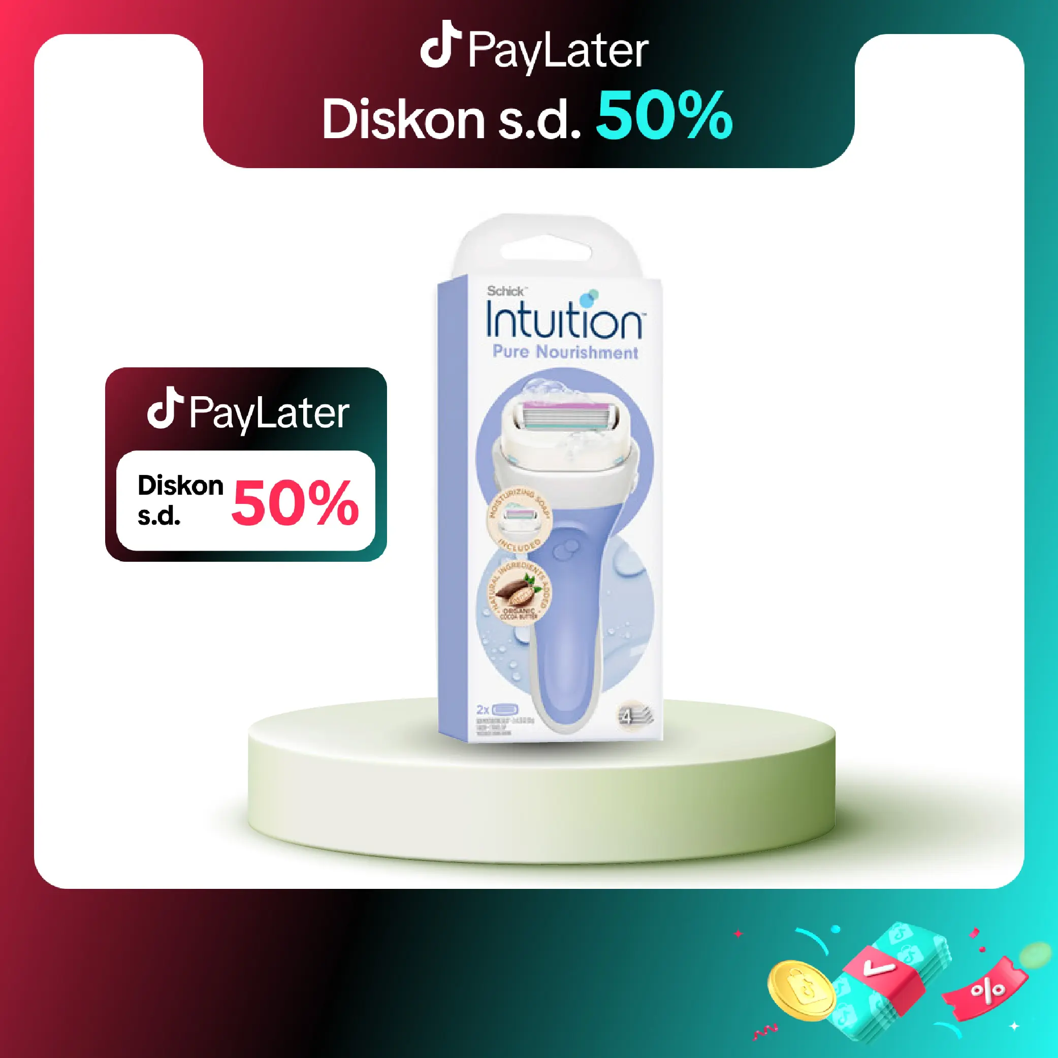Schick Intuition Kit Pure Nurishment - Alat Cukur Tubuh