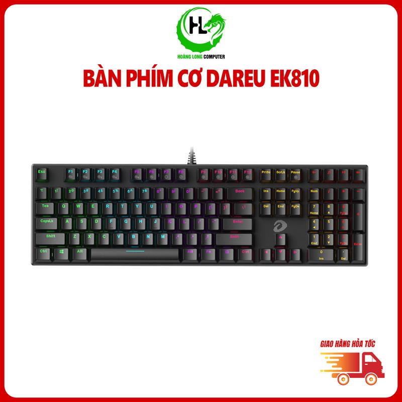 Bàn Phím Cơ Gaming DAREU EK810 Màu Đen 108 Phím Multi Led - Hàng Chính Hãng