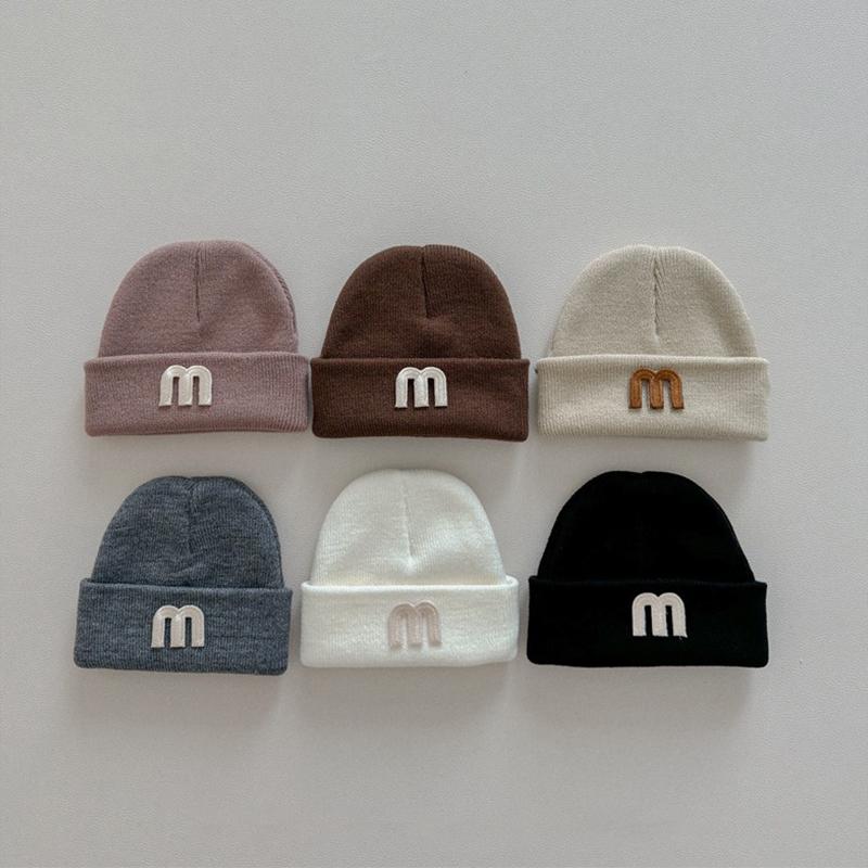 Mũ Len Cho Em Bé Thiết Kế Chữ Cái Dễ Thương Ấm Áp Mùa Thu Đông Dệt Kim Thoải Mái Và Chống Gió Thích Hợp Cho Trẻ Sơ Sinh Bé Trai Và Bé Gái Mũ Bảo Vệ Tai Cho Trẻ Mới Biết Đi