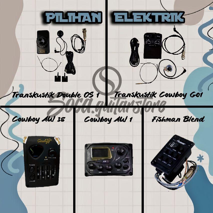 Original Gitar Cowboy AEG 240 G NA/NS Bergaransi Packing Kayu Free (Pick, Kunci L, Senar Cadangan, Tas, & Kapo)