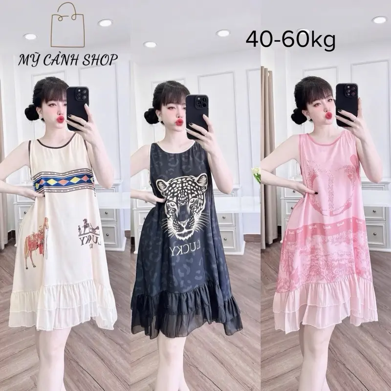 ( Tặng Quần) Đầm Ngủ Xát Nách Bèo Đuôi Cá Lụa Latin Tơ Tằm Thiết Kế 5D Dành Cho Nữ Từ 40kg-60kg