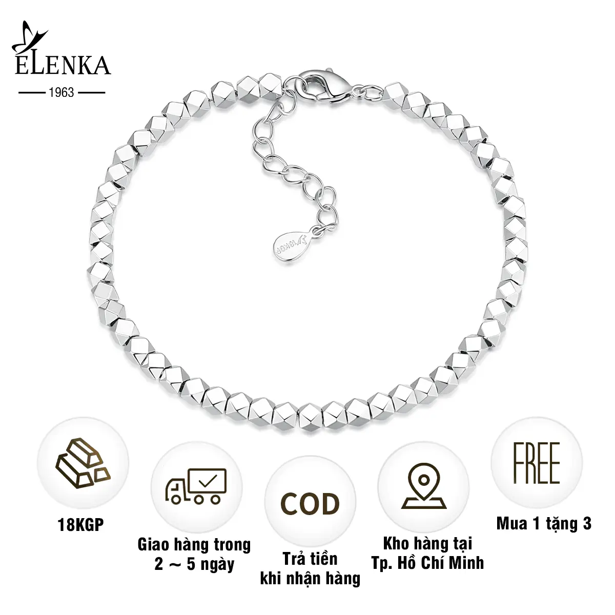 EKENKA - Vòng Tay Mạ Vàng 18K, Phong Cách Hàn Quốc, Với Hạt, Thích Hợp Cho Những Người Trẻ Và Năng Động