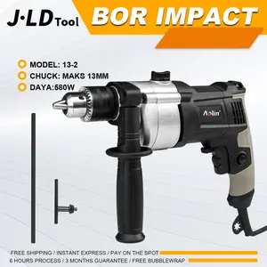 AOLIN Bor Impact 13MM Chuck Mesin bor listrik 580W Bor Listrik Murah Listrik Alat Bor borte mbok