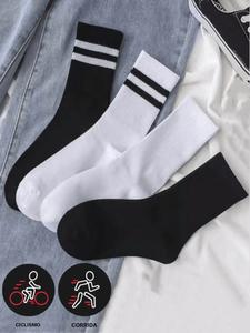 4 pares de calcetines deportivos ligeros y transpirables que absorben el sudor, antideslizantes para correr y fitness, de media caña, versátiles