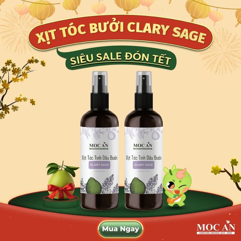  X2BCL120 - Combo 2 Chai Xịt Tinh Dầu Vỏ Bưởi Da Xanh & Tinh Dầu Xô Thơm Mộc Ân Haircare 120ml 