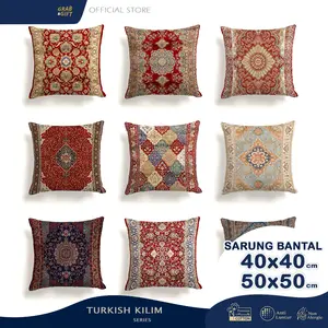 SARUNG Bantal Sofa Print Motif Turkish Kilim 40x40 45x45 50x50 cm Turkey Maroko Cover Cushion Pillow