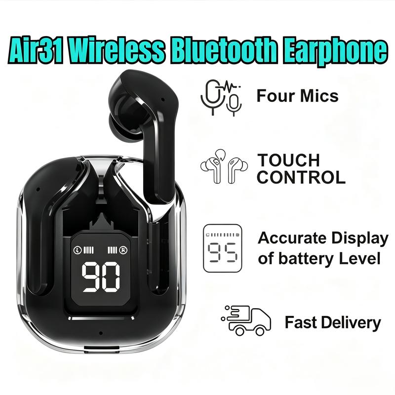 Tai Nghe Bluetooth 5.3 TWS M90 Kèm Phụ Kiện，Trong suốt có thể nhìn thấy