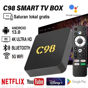 YGDS C98 Android Tv Box 2.4G/5G WiFi Smart Tv Box Android 13.0 Smart TV Box Bluetooth Smart Tv Box Unlock FULL CHANNEL TV Set Top Box