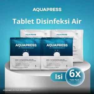 Aquapress Tablet Desinfeksi Air - 6X Twin Packs Pasti Ori