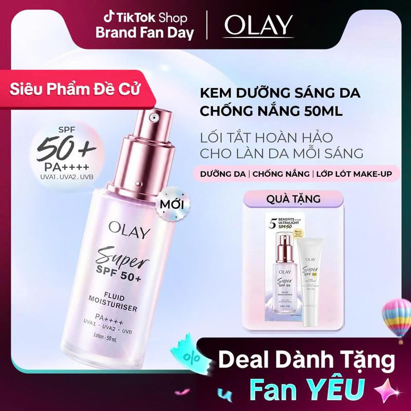 Kem dưỡng sáng da chống nắng mỏng nhẹ Olay Super SPF50+ PA++++ dưỡng da, chống…