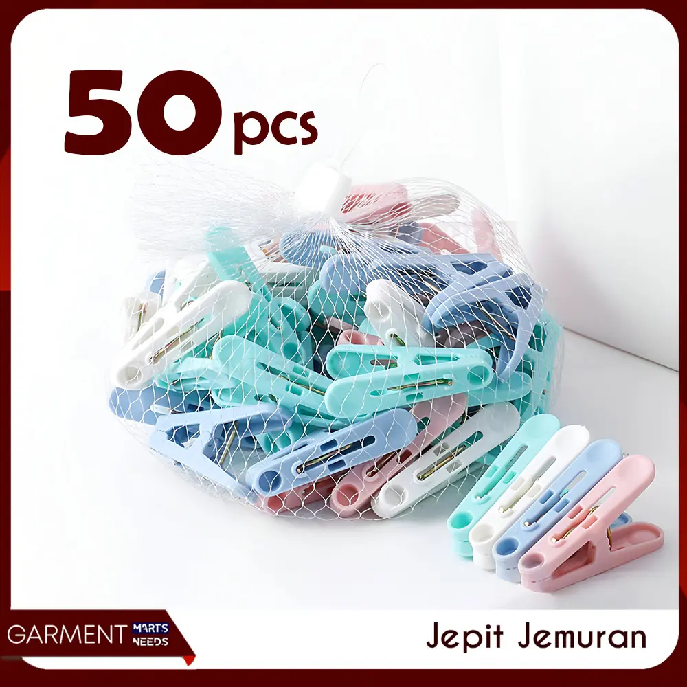 Jepit Baju Jemuran Set 50 Pcs Penjepit Cucian Klip Pakaian Laundr Clips