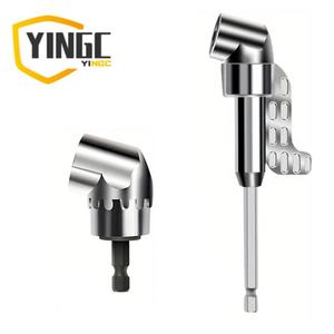 YC 105度アングルヘッドドライバーアダプター - 耐久性のある金属製コーナーターナー、フレキシブルシャフト、電動ドライバー用の握りやすいハンドル、電池不要、多機能ツールアタッチメント|コンパクトアングルヘッド|フレキシブルシャフト機能