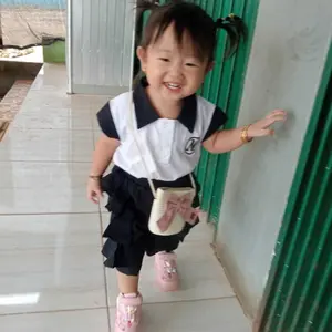 Baby.Fuku Topi Jerami Anak + Tas Set Anak Perempuan Topi Matahari Topi Bundar Lucu dan Tas Slempang.