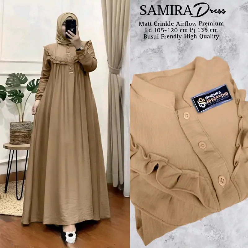 GAMIS CRINKLE TERBARU 2025 // GAMIS WANITA CRINKLE AIRFLOW PREMIUM  // GAMIS WANITA JUMBO BUSUI FRENDLY 1