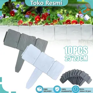 Isi 10 Pagar Taman Plastik Mini Pagar Kebun Pagar Pagar Plastik Taman Pembatas Tanaman Pagar Kebun dan Halaman Dekorasi Taman Minimalis Pagar DIY