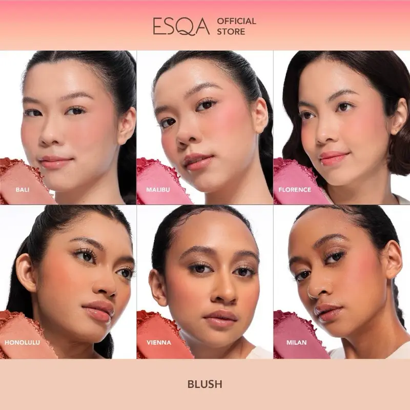 Esqa Blush On Original Bpom COD - Honolulu Bali Vienna Milan Malibu Florence Blushon 1