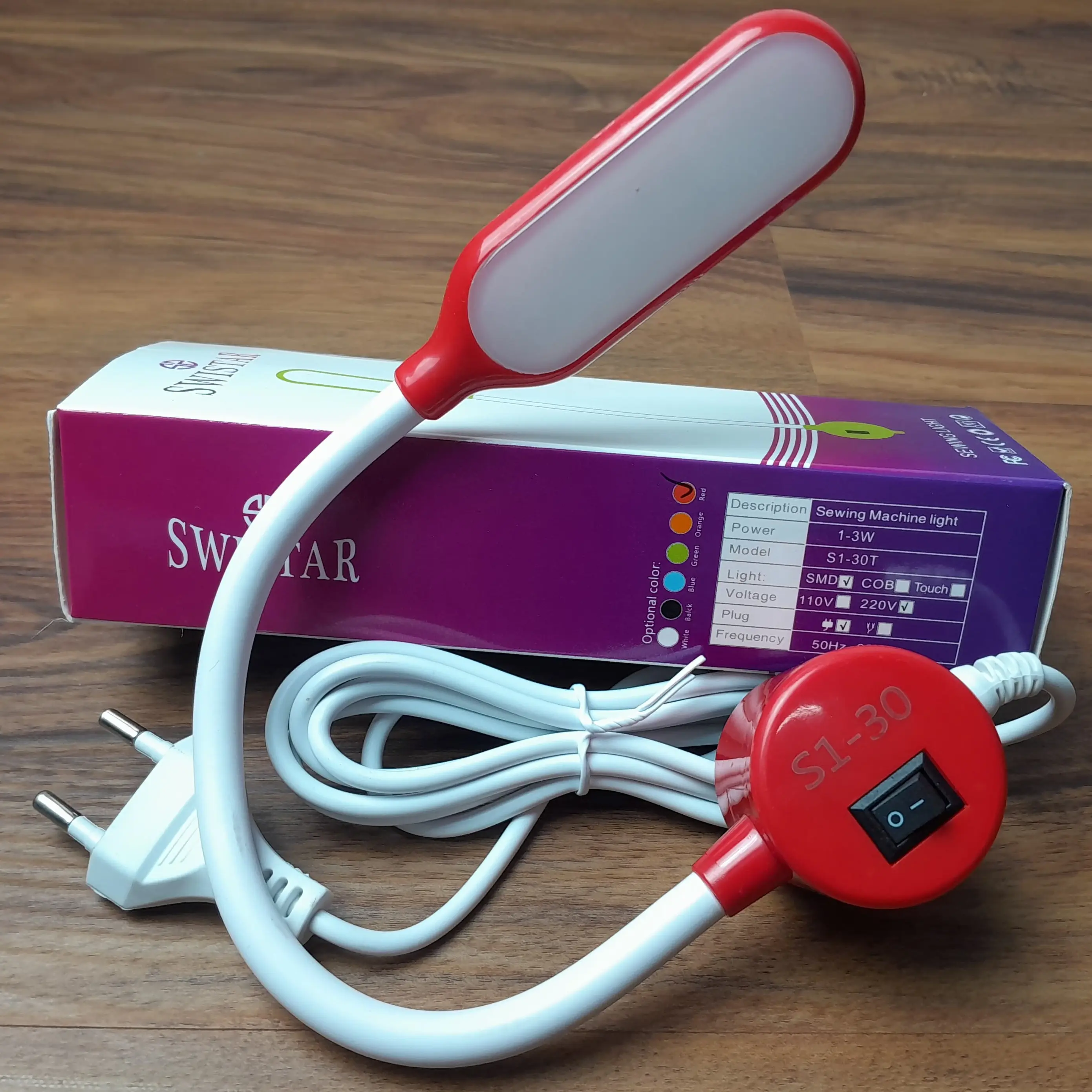 Lampu Mesin jahit LED SWISTAR S-30 Titik Magnet