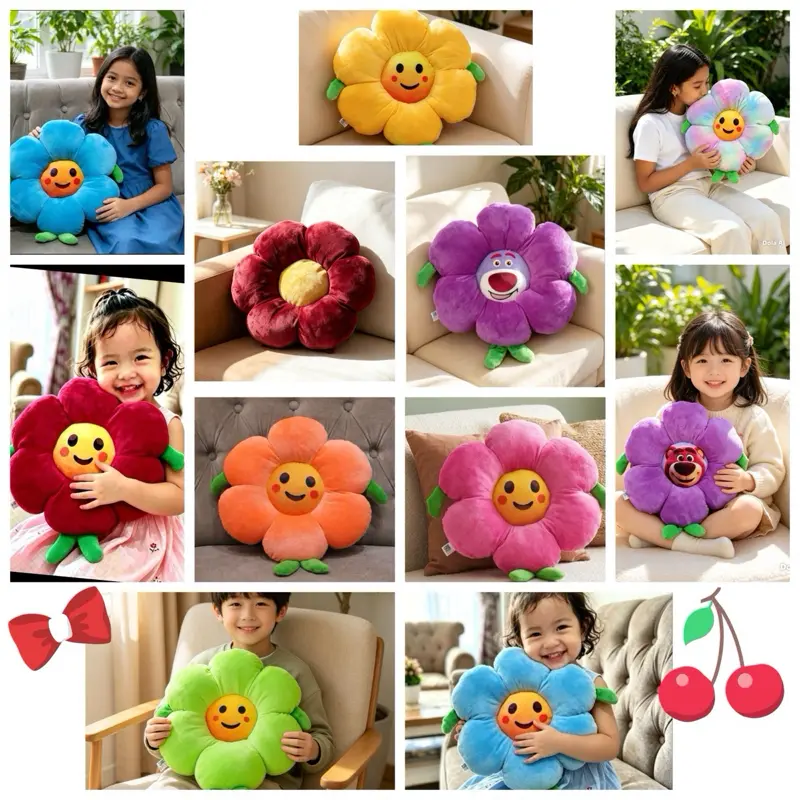 Aryantari Shop Bantal Stang Motor Anak Sun Flower SNI Bahan Yelvo Halus Lembut Tidak Mudah Kempes Dapat Dicuci Berulang
