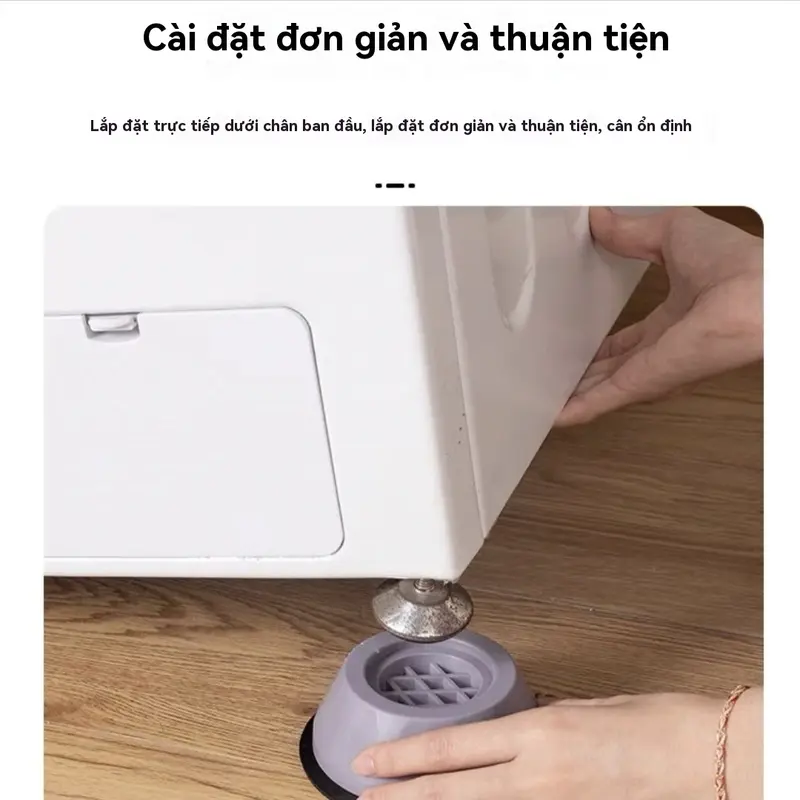 Miếng Đệm Chân Máy Giặt, Chống Sốc Và Chống Trượt, Dày Và Nâng Cao, Để Ổn Định Máy Giặt, 4 Miếng, Đồ Dùng Gia Đình Bắt buộc 2