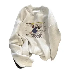 Sweater Wanita Oversize Saylor Fit Fleece Basic Korean Style Abu Crewneck Tebal