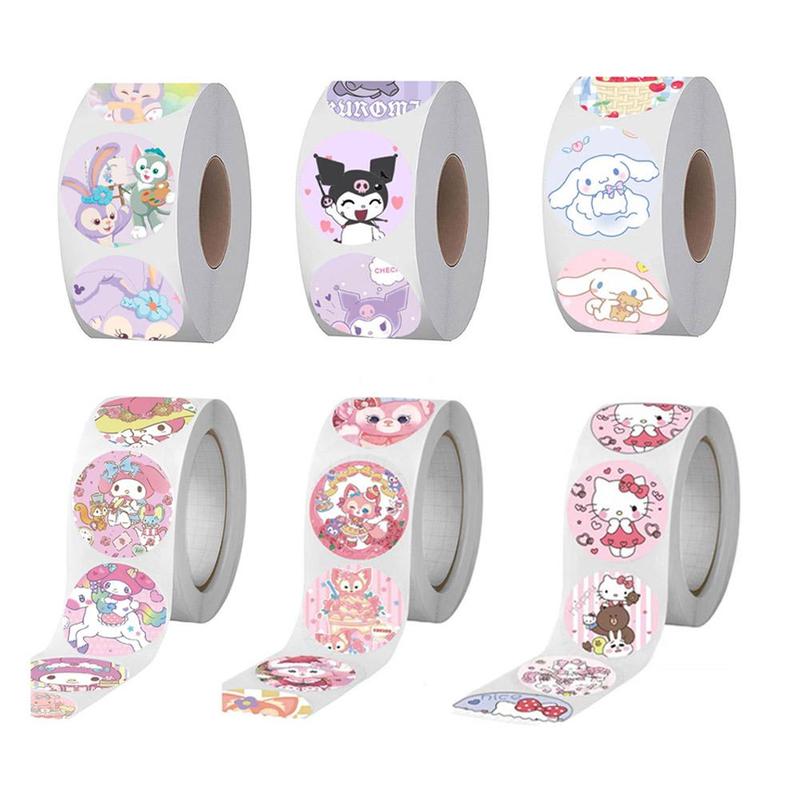 Cuộn Nhãn Dán Hoạt Hình Kuromii, 500 Cái / cuộn, 6 Chioces Cho Bạn, 6.5 * 3 Cm, Giấy, Chất Liệu Sổ Tay 8