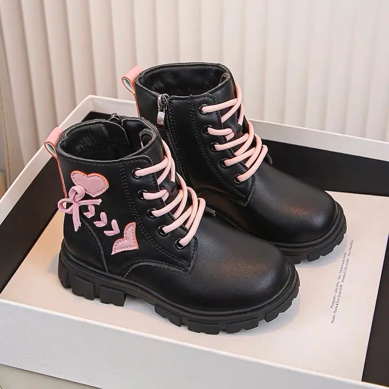 Sepatu boot 3096 anak perempuan love - sepatu anak cewe tanggung fashion