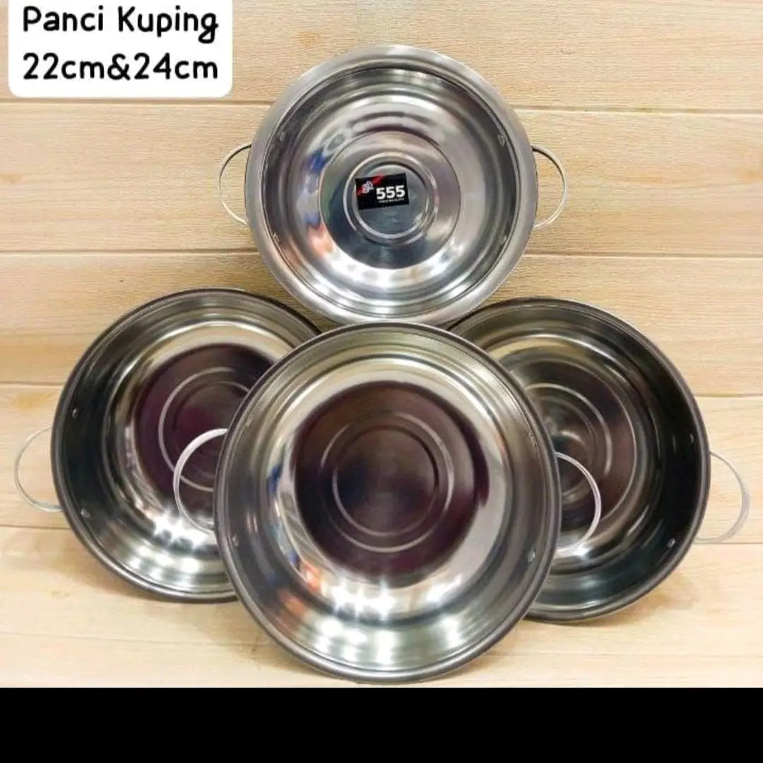 panci stenlis ringan uk.22 kuping 2