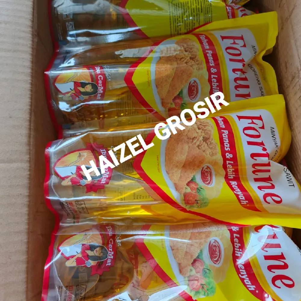1 dus isi 12 Pcs Minyak Fortune Kemasan 1 Liter dan 800 ML