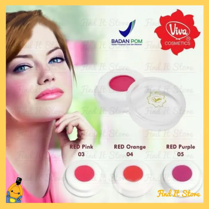 Find it Store - Viva Fin Touch Blush On | Perona Pipi | 2gr Red Wajah Pewarna 3