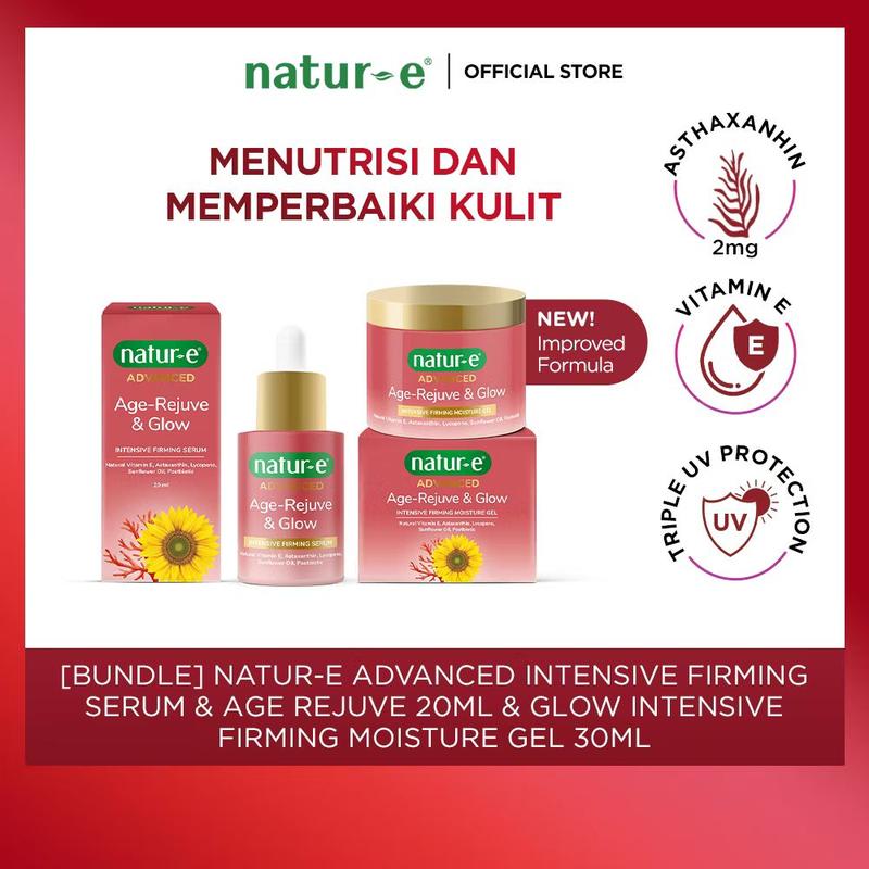 Product Introduction of Bundle Natur E Advanced Rejuve Intensive Firming Serum & Moisture Gel Aging 1
