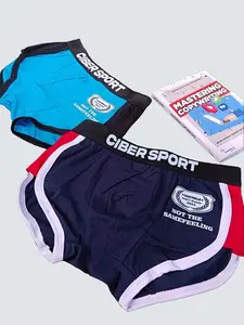 Paket 3PCS Celana Dalam Boxer Pria Dewasa Bahan Spandek Katun Nyaman Karet