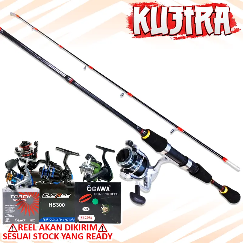 KUJIRA JORAN KOLAM 8-17lbs SEPAKET REEL BESI 2