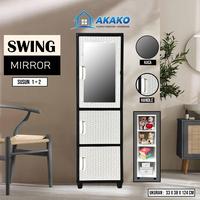 Gambar AKAKO - LEMARI PAKAIAN PLASTIK 1 PINTU FULL RAK + KACA SWING MIRROR 1 + 2 - KODE : SWING MIRROR dari AKAKOOFFICIALSHOP Kota Tangerang 2 Tokopedia