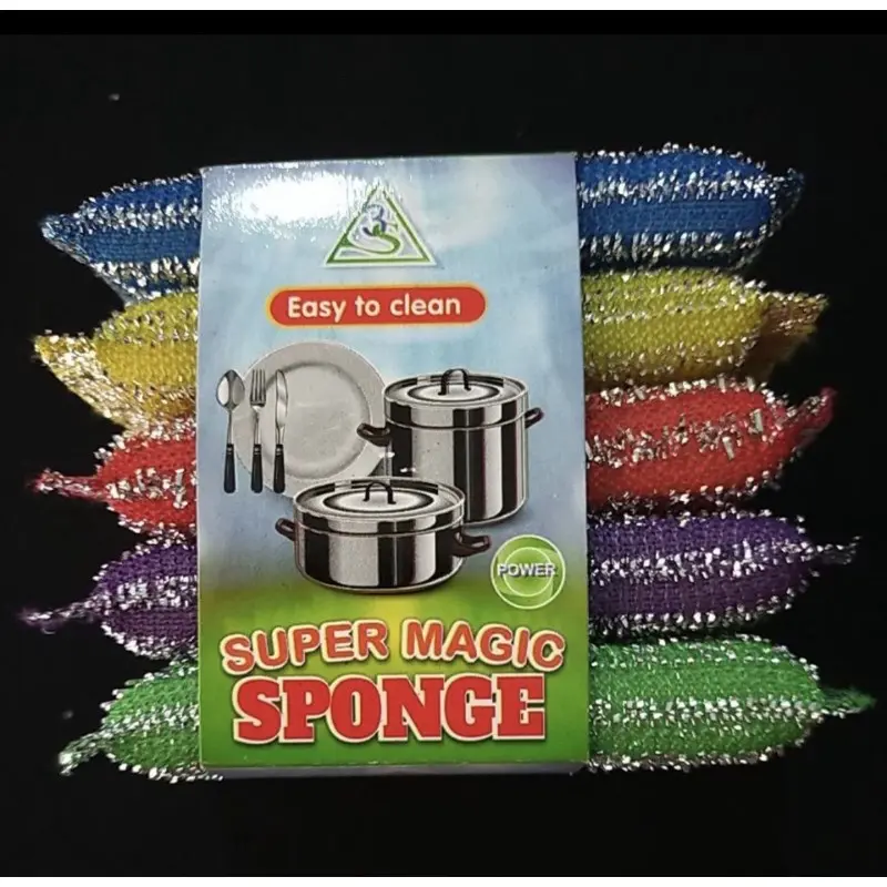Spons Cuci Piring Warna Warni Spon Sponge Sabut Jaring Alat Dishwashing Dapur Masak Busa Serbaguna Strong 3