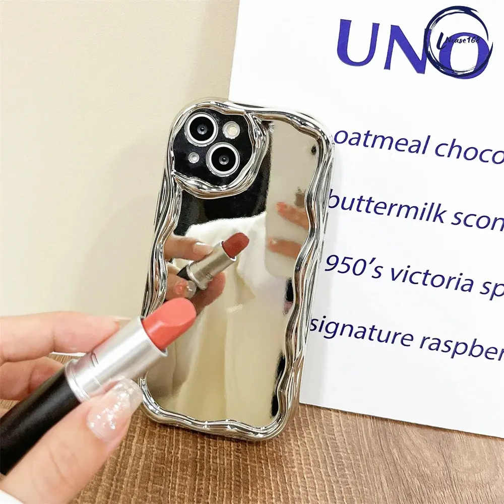 Luxury Electroplated Silver Phone Case For iPh*ne PU Soft Silicone Creamy Lace Case XS MAX 7 8 11 12 13 14 15 PRO PRO MAX
