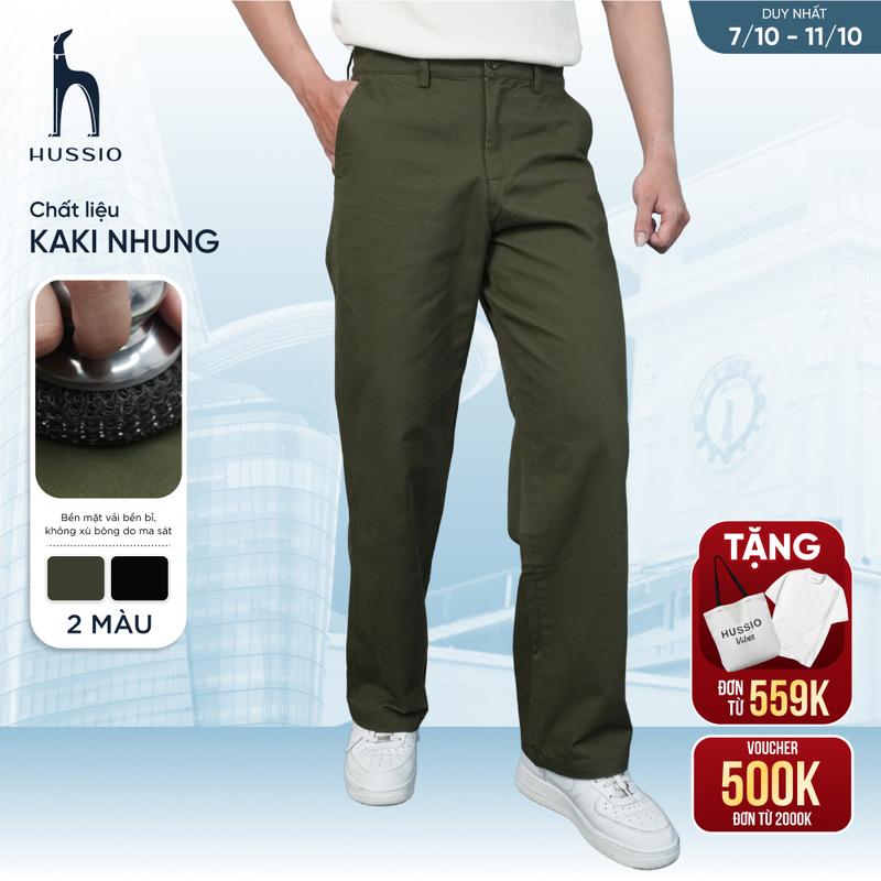 Quần dài nam LUCI PANTS vải kaki nhung xuất xịn, linh hoạt mọi dáng, sang trọng, chuẩn form - HUSSIO