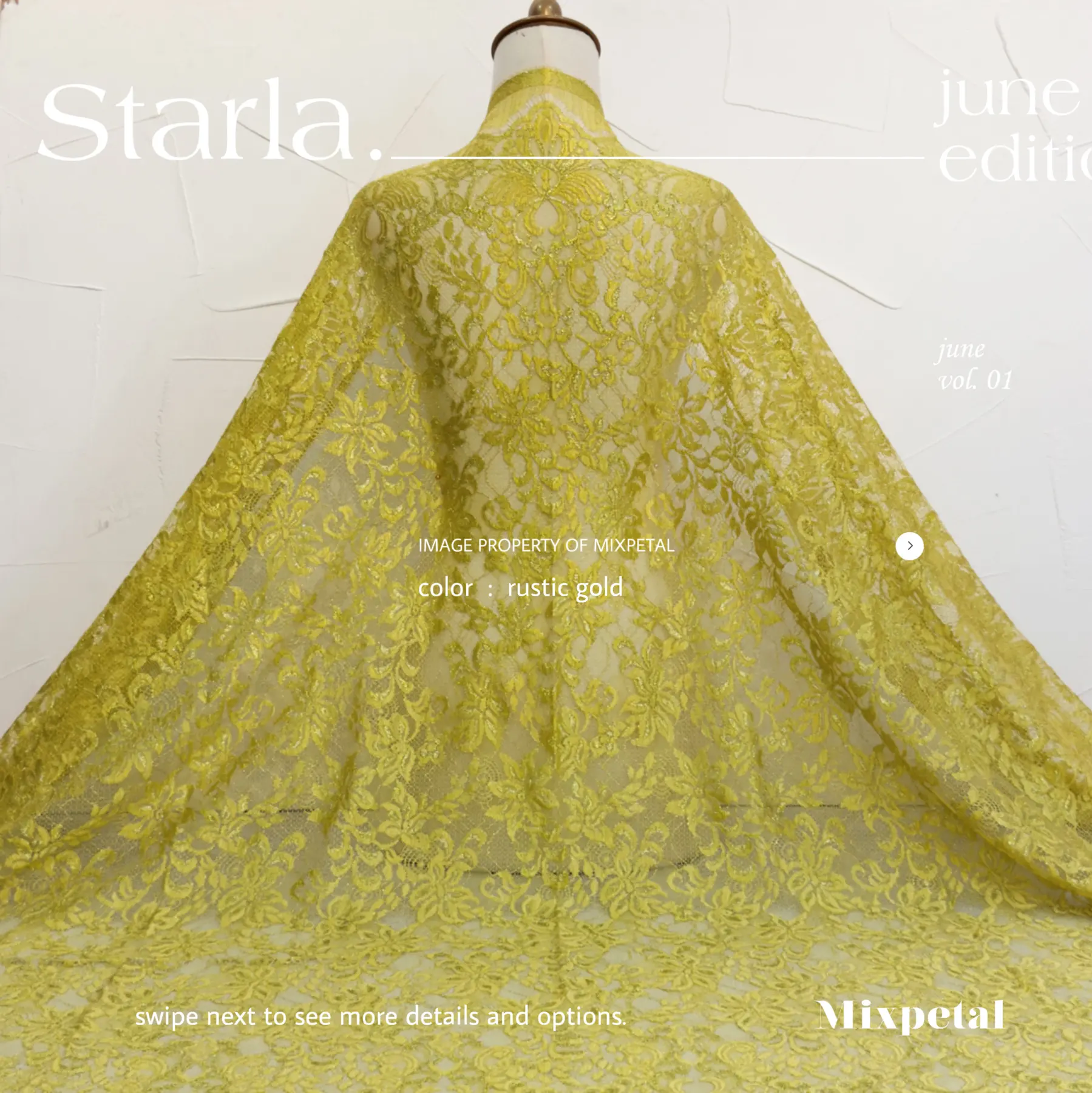 KAIN KEBAYA SEMI ITALY METALIC STARLA