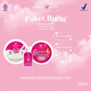 Paket Bucin (licorice extract 100 gr + lotion booster 100gr + aha body serum 30ml)