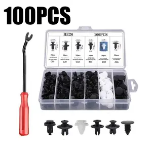 【100PCS】Baut Rivet Mobil/Universal Klip Bumper Baut Body Plastik Mobil Kancing Probolt Clip Motor Serbaguna Car
