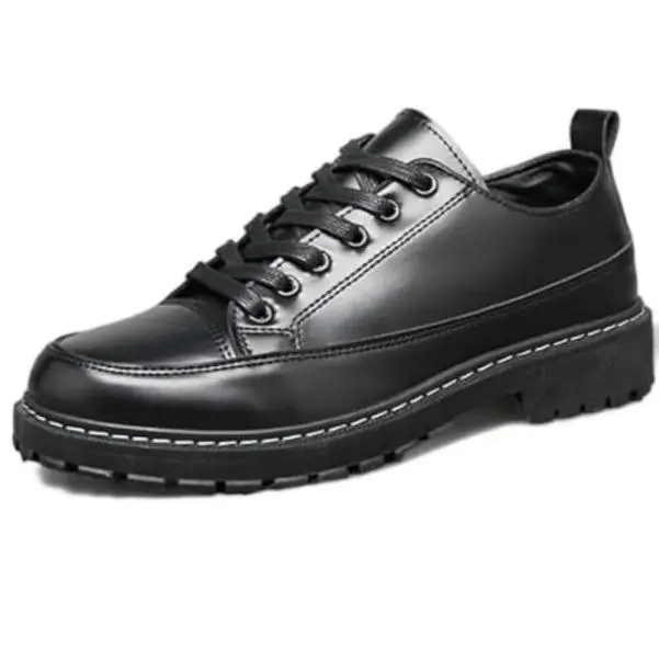 SEPATU FORMAL PRIA HITAM GLOSSY / SEPATU PANTOFEL DOCMART PRIA / SEPATU KERJA BLACK ROUN TOE SHOES / SEPATU KULIAH SEKOLAH DAN KERJA PRIA TERBARU 2