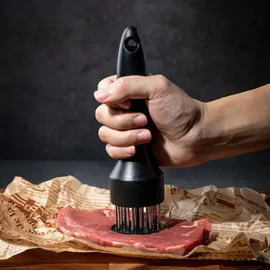 Modern Minimalist Meat Tenderizer Needle PP Handle Stainless Steel Pin Pork Beef Steak Tenderizer Tool for Flavor Infusion