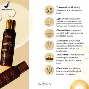 [ WONIY ] HB arbutin DAILY EXTRA GLOW LOTION + UV FILTER 100gr