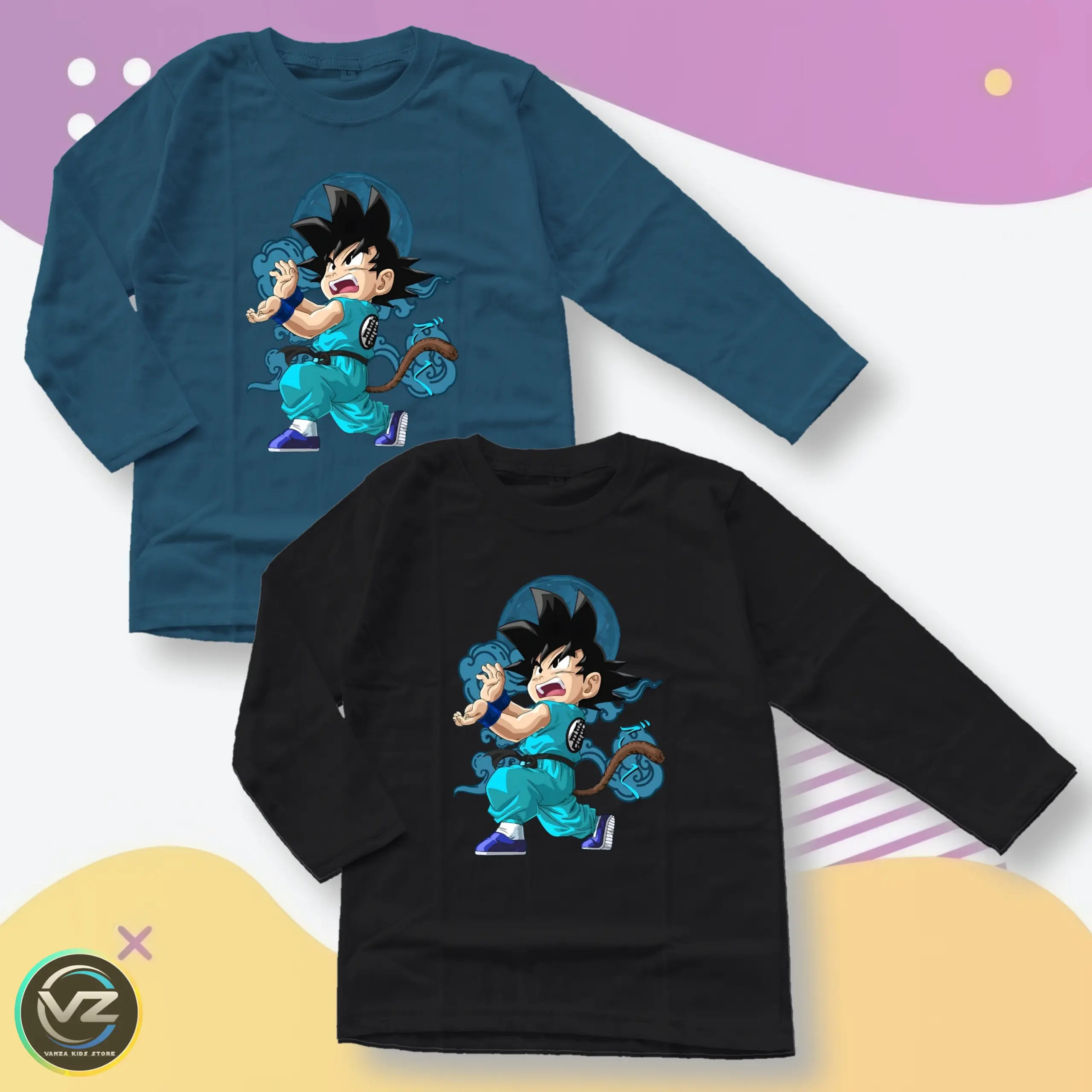 Kaos lengan panjang anak laki laki 3,5-14 tahun Baju anak cotton combed premium Atasan anak cowo