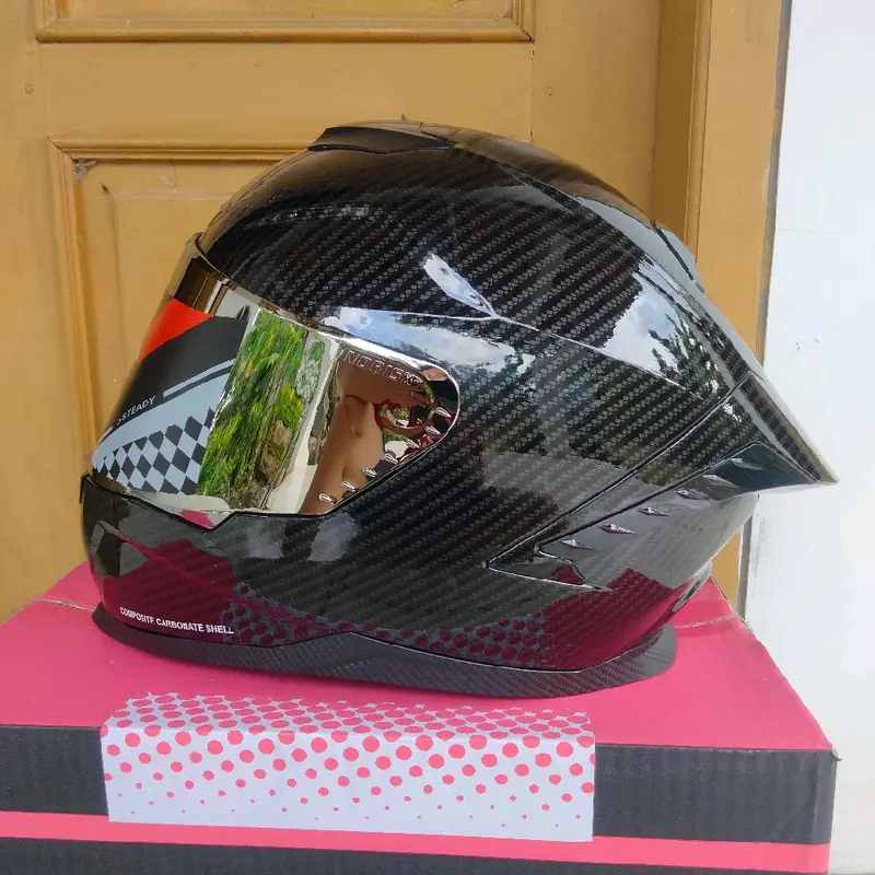 Helm Full face JS Armor Z Carbon Glossy Ori 100% 1