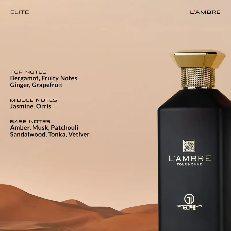 Grandeur Parfum - Elite L'AMBRE POUR HOMME EAU De Parfum 100ml 1